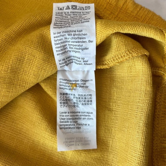 Madewell Texture & Thread Off the Shoulder Golden Yellow Summer Top - Si… - Picture 8 of 9